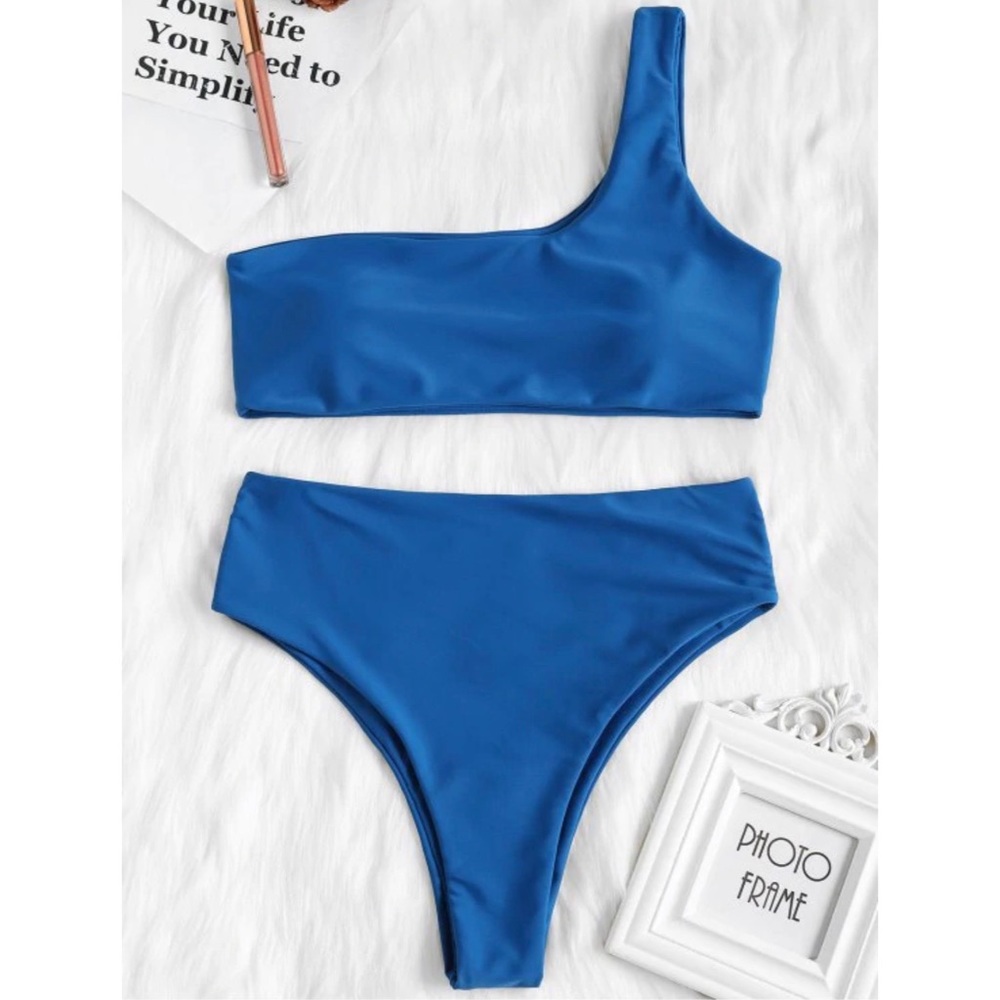 Zaful One Shoulder High Waisted Bikini